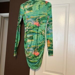 Multicolor Abstract Print Dress